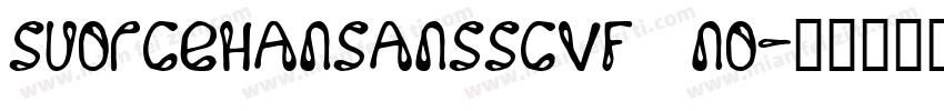 SuorceHanSansSCVF No字体转换
